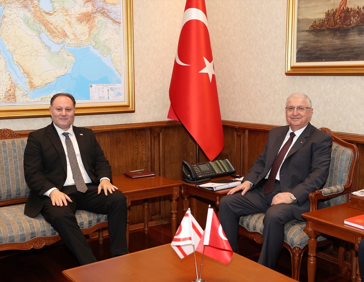 Milli Savunma Bakanı Yaşar Güler, Kuzey Kıbrıs Türk Cumhuriyeti (KKTC) Meclis Başkanı Ziya...