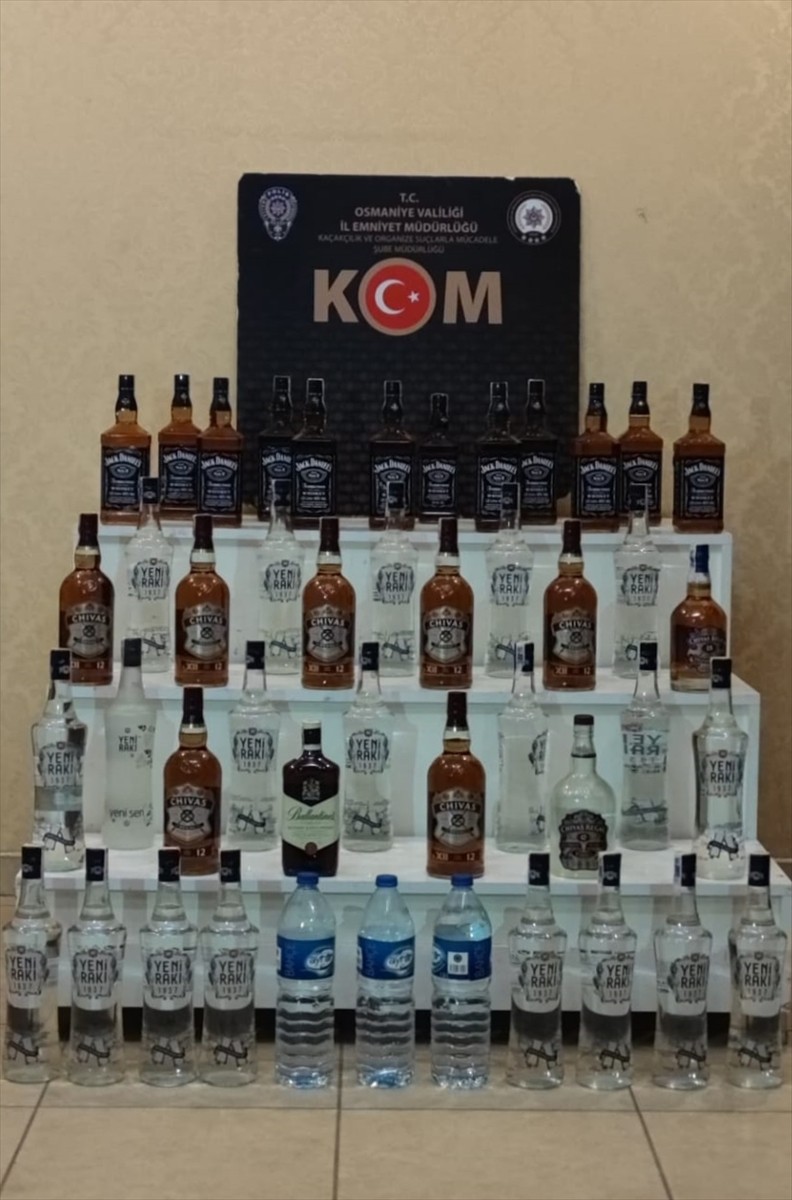Osmaniye'de dükkanında kaçak ve sahte içki ele geçirilen iş yeri sahibi tutuklandı. Aramada, 39...