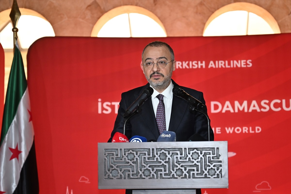 Türk Hava Yollarının (THY) 13 yıl sonra yeniden başlattığı Suriye uçuşları için Şam Uluslararası...