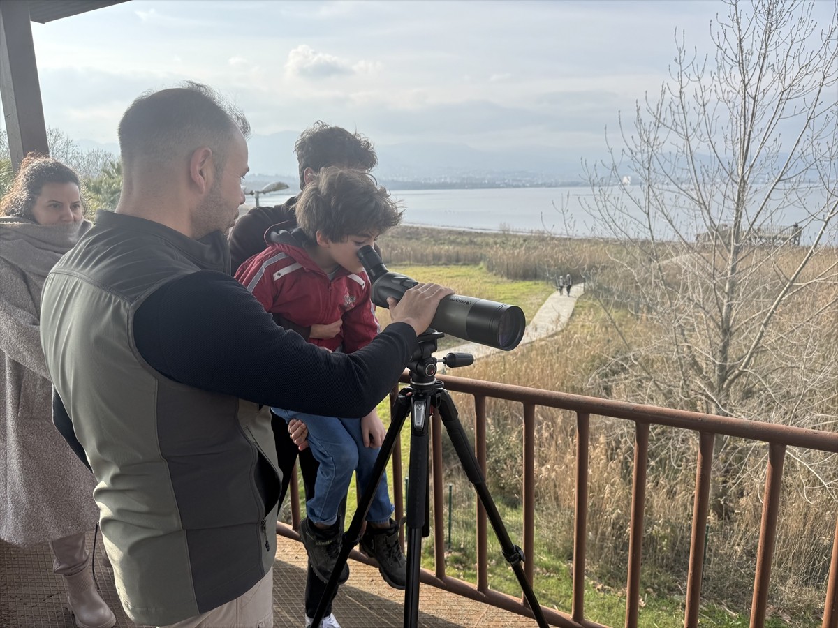 Kocaeli'de, 2 Şubat Dünya Sulak Alanlar Günü dolayısıyla flamingo gözlem şenliği düzenlendi....