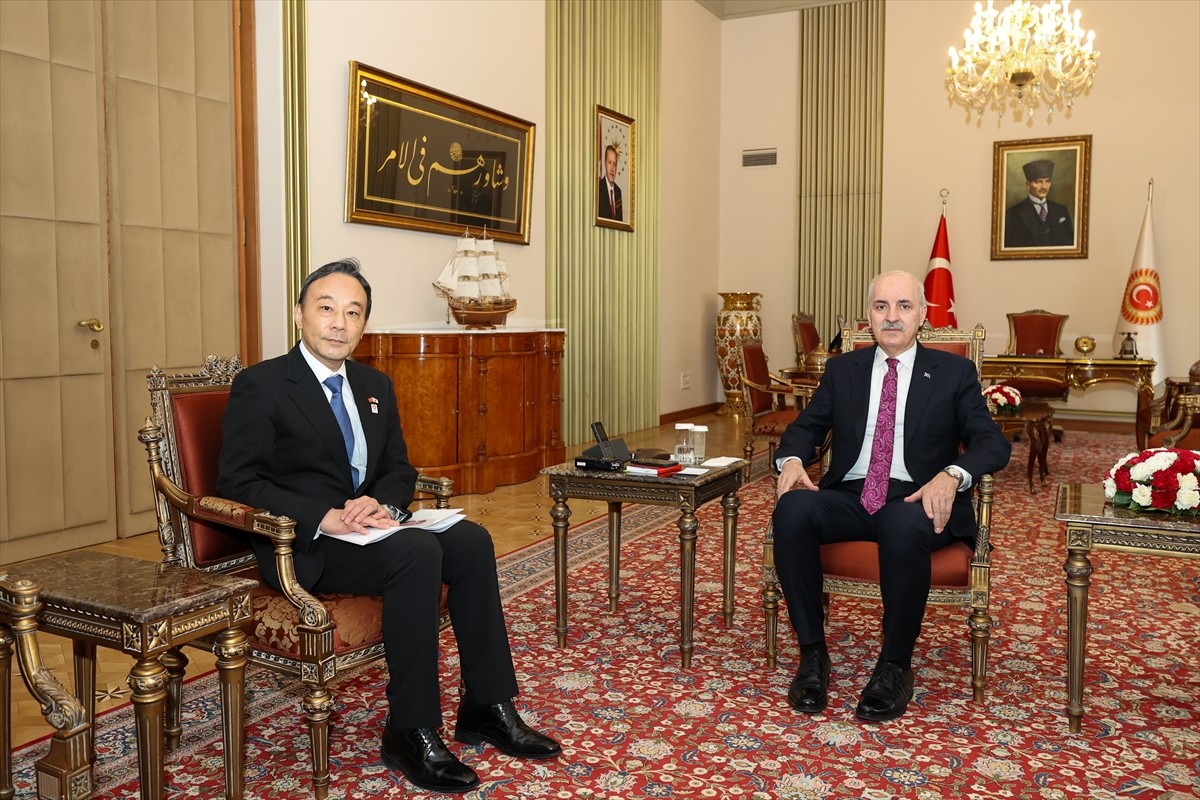 TBMM Başkanı Numan Kurtulmuş, Japonya'nın Ankara Büyükelçisi Katsumata Takahiko'yu Meclis'te kabul...