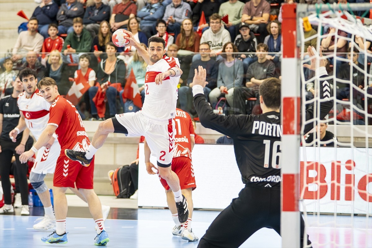 A Milli Erkek Hentbol Takımı, 2026 Avrupa Şampiyonası Elemeleri 7. Grup dördüncü maçında...