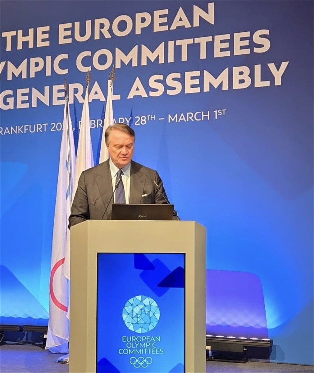 Almanya’nın Frankfurt kentinde düzenlenen Avrupa Olimpiyat Komiteleri (EOC) 54. Genel Kurulunda...
