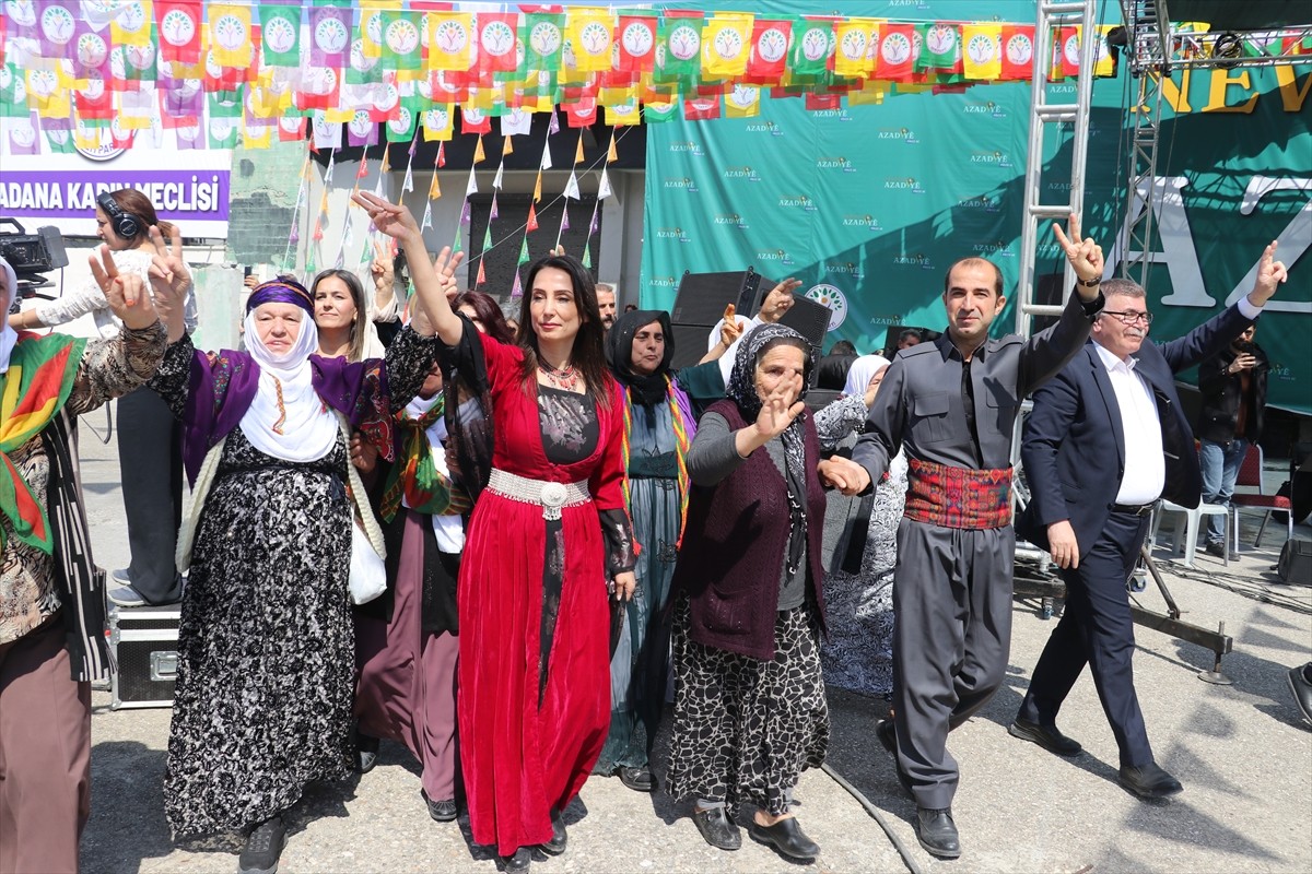 DEM Parti Eş Genel Başkanı Tülay Hatimoğulları, Adana'da düzenlenen nevruz kutlamasına katıldı....