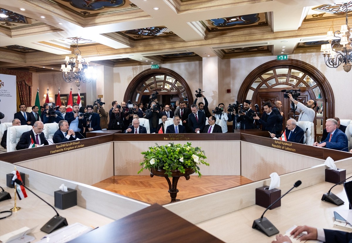 Dışişleri Bakanı Hakan Fidan, Milli Savunma Bakanı Yaşar Güler ve MİT Başkanı İbrahim Kalın...