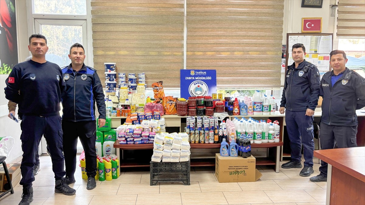 Mersin'in Tarsus ilçesinde son kullanma tarihi geçmiş 1500 gıda ve temizlik ürünü, Temizlik İşleri...