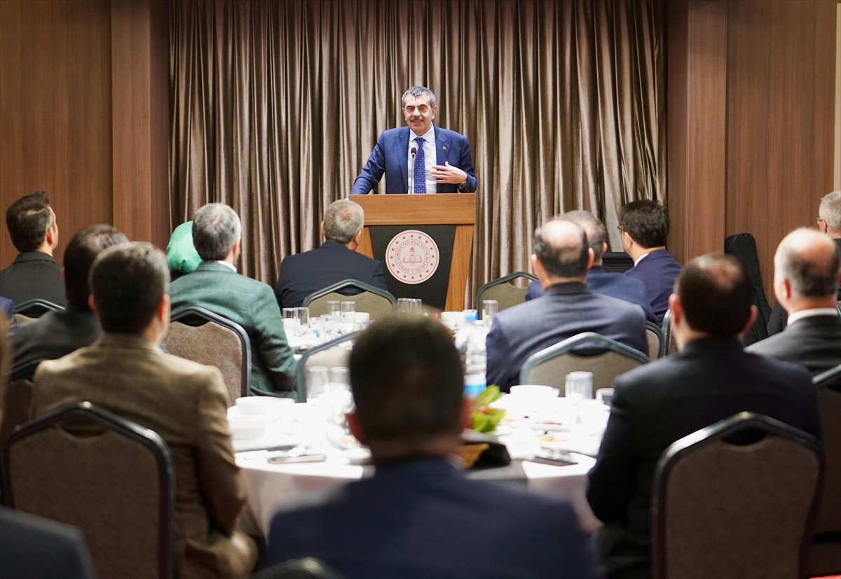 Milli Eğitim Bakanı Yusuf Tekin, Bakanlığın yürüttüğü çalışmalara ilişkin değerlendirmelerde...