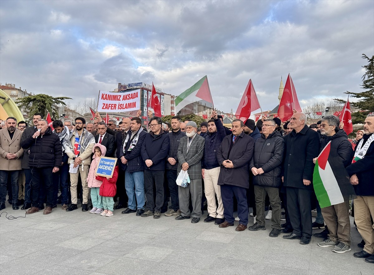 Kırşehir Kudüs Platformu, İsrail'in Filistin'e yönelik saldırılarına tepki gösterdi.