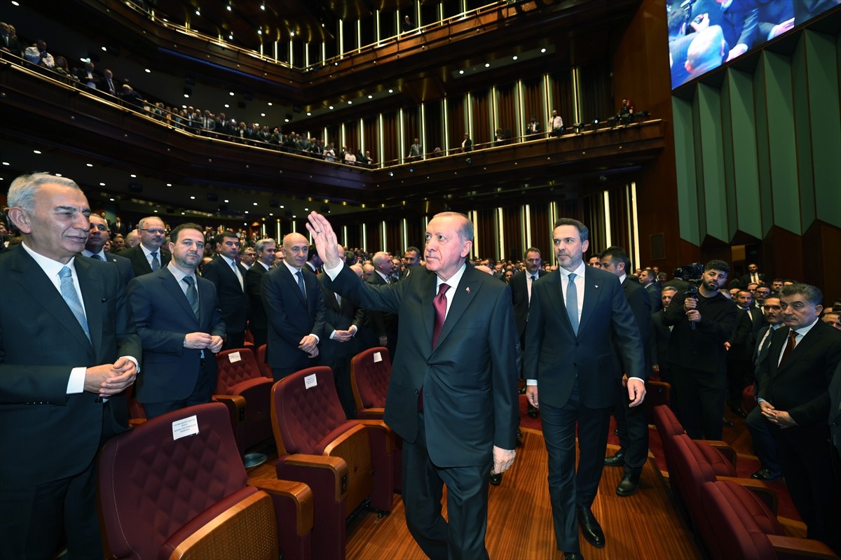 Cumhurbaşkanı Recep Tayyip Erdoğan, Beştepe Kongre ve Kültür Merkezi'nde düzenlenen 2024 Yılı...