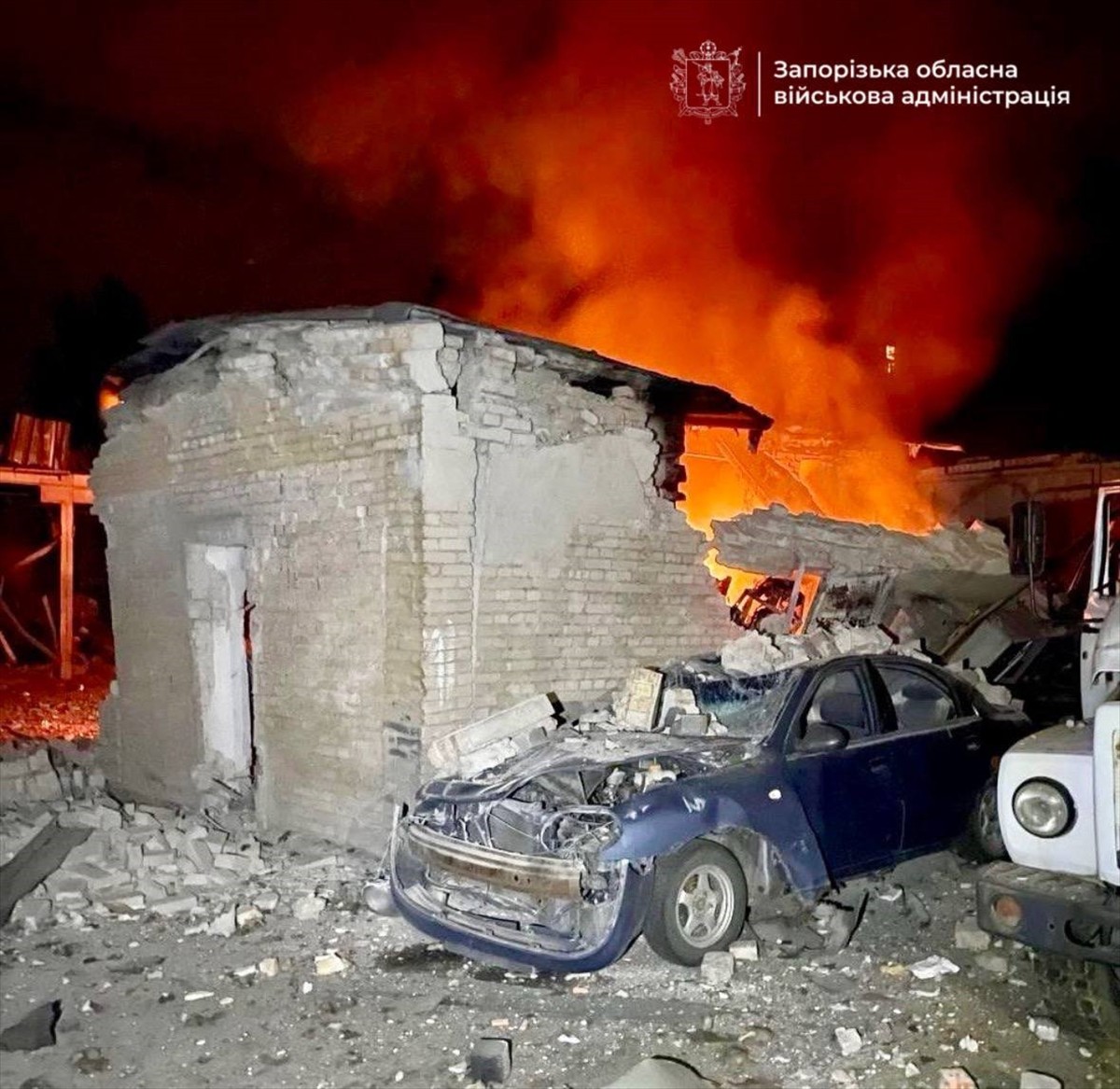 Rus ordusunun Ukrayna'nın Zaporijya kenti ve Dnipropetrovsk bölgesine insansız hava araçlarıyla...