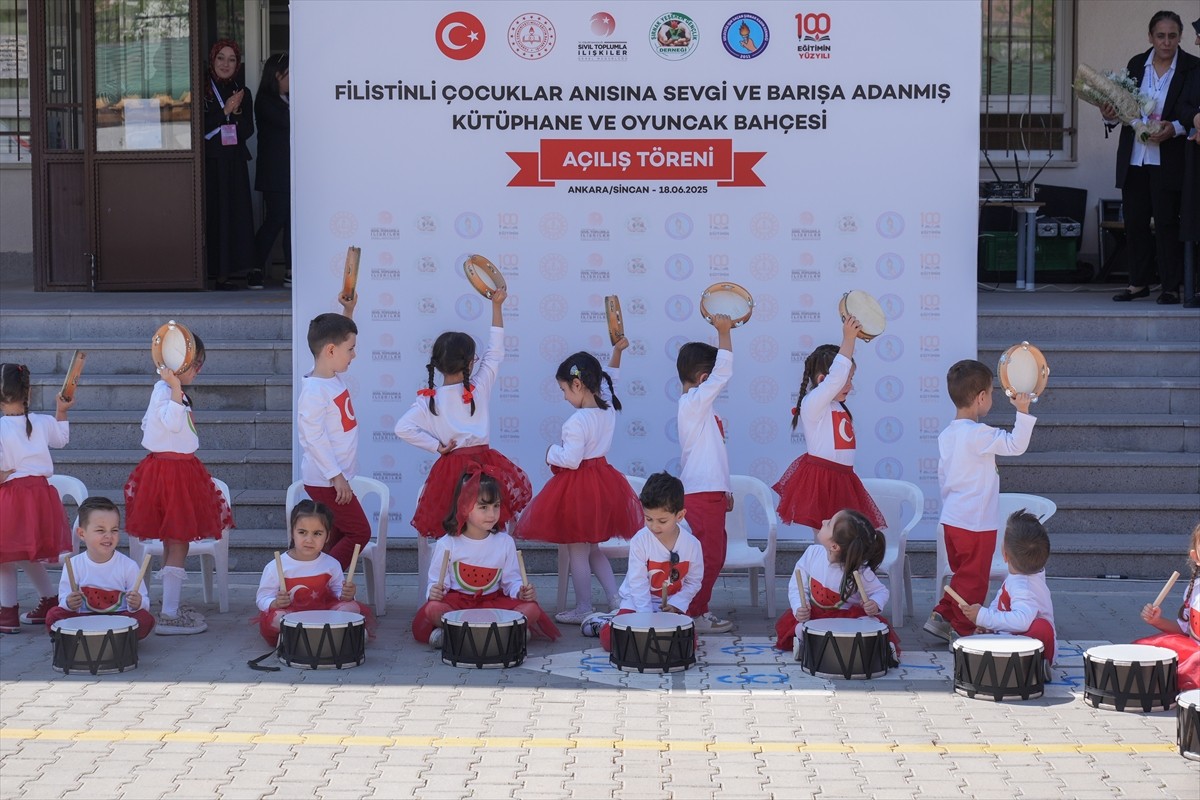 Ankara'da "Filistinli Çocuklar Anısına Sevgi ve Barışa Adanmış Kütüphane ve Oyuncak Bahçesi"...