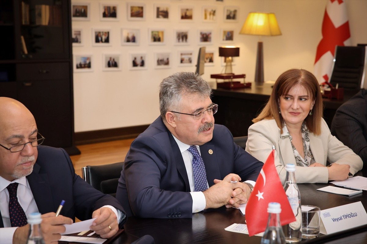 Gürcistan Parlamentosu Başkanı Şalva Papuaşvili (sağ 2), TBMM Güvenlik ve İstihbarat Komisyonu...