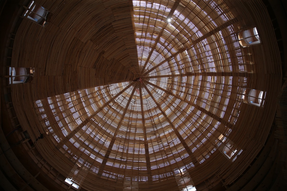 Hatay'da 6 Şubat 2023'teki depremlerde ağır hasar gören Habib-i Neccar Camisi'nde restorasyon...