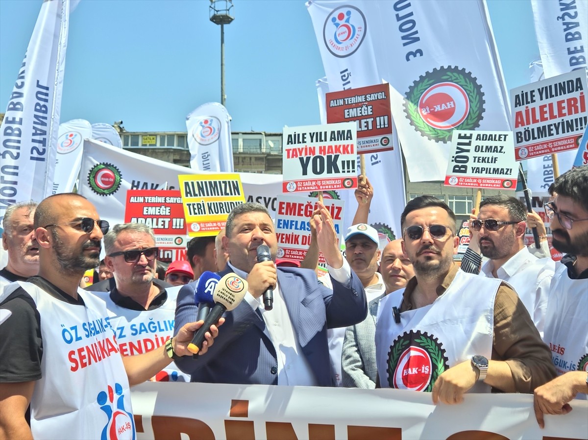 İstanbul'da, HAK-İŞ Konfederasyonuna bağlı çalışanlar, 2025 Yılı Kamu Toplu İş Sözleşmeleri...