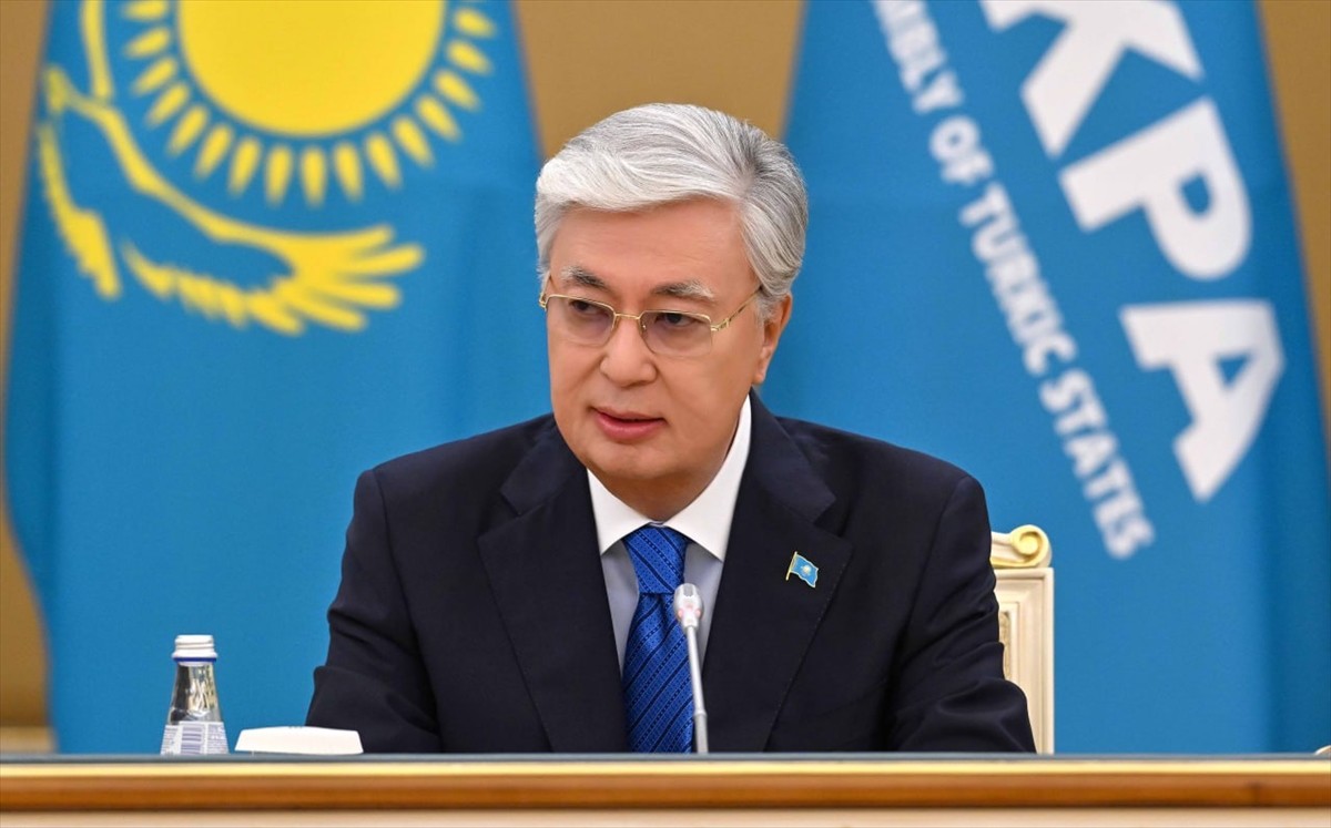 Kazakistan Cumhurbaşkanı Kasım Cömert Tokayev, Türk Devletleri Parlamenter Asamblesi (TÜRKPA)...