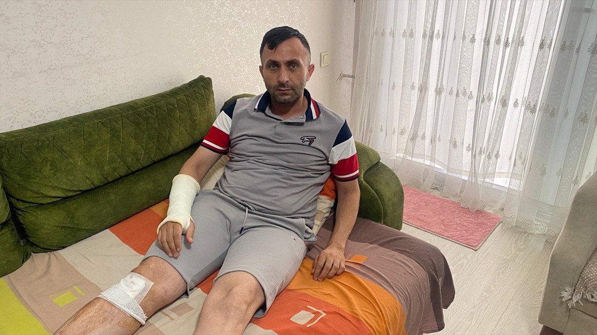 Mersin'in Toroslar Belediyesi sınırlarında, sahipsiz köpeklerin saldırısına uğrayan Fatih Erasil...