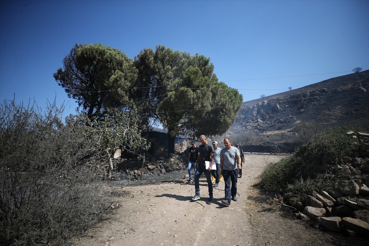 Çanakkale'nin Ayvacık ilçesine bağlı Naldöken köyünde çıkan ve rüzgarın etkisiyle çevre köylere de...