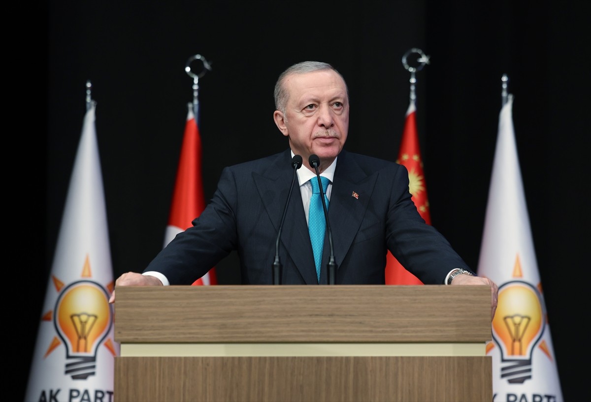 Cumhurbaşkanı ve AK Parti Genel Başkanı Recep Tayyip Erdoğan, partisinin genel merkezinde...