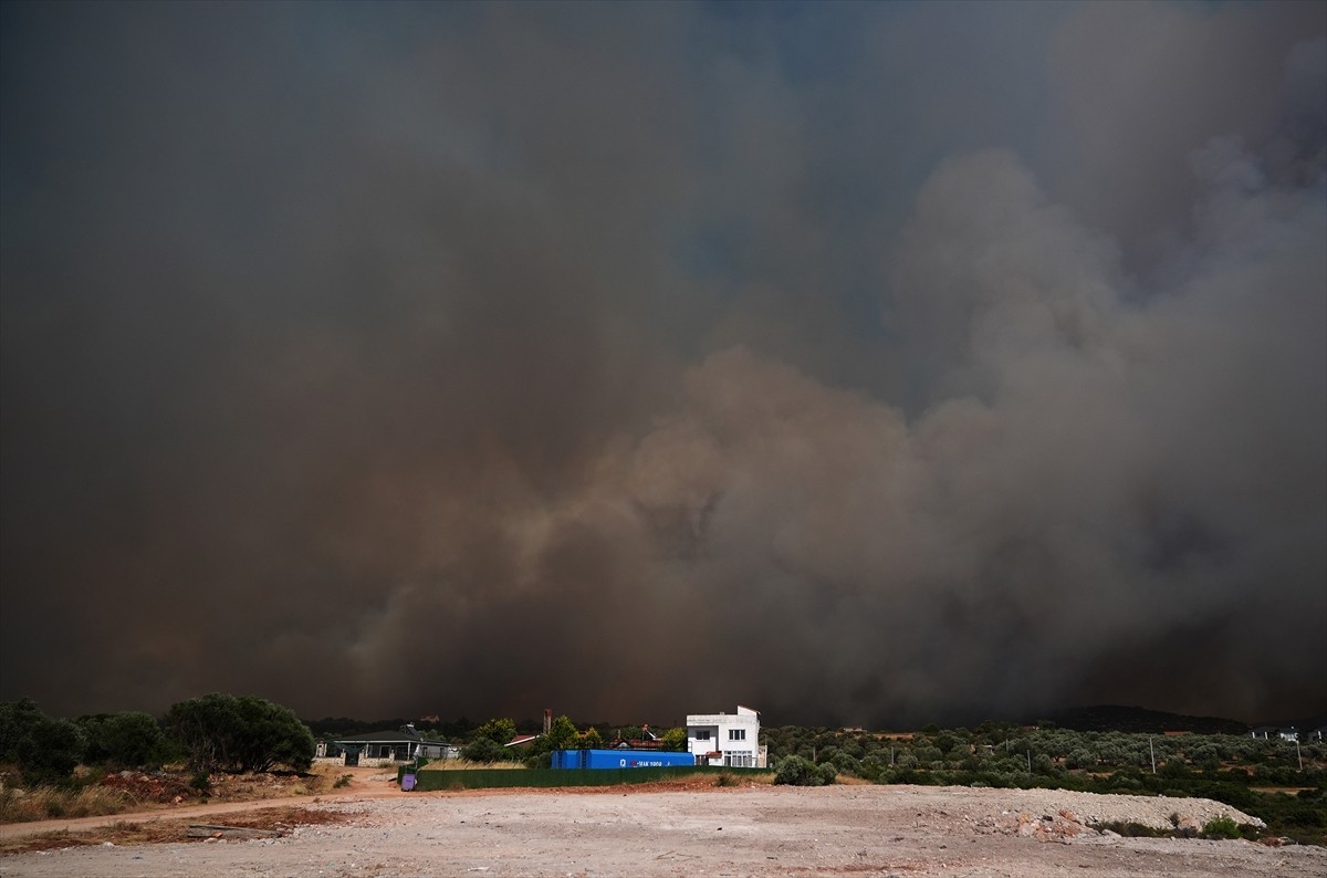 İzmir'in Çeşme ilçesi Ildırı Mahallesi'ndeki ziraat alanında başladıktan sonra ormana sıçrayan...