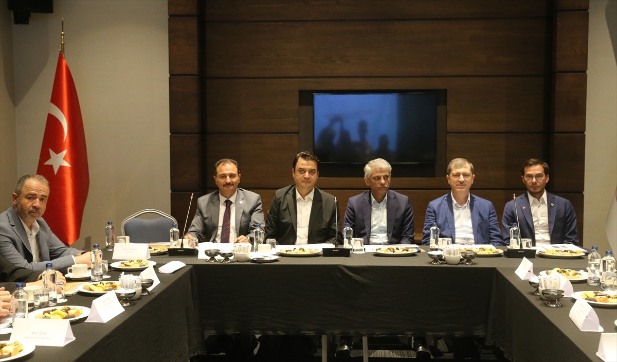 Kültür ve Turizm Bakan Yardımcısı Nadir Alpaslan (sağ 3), Tokat'ta bir otelde düzenlenen İl...