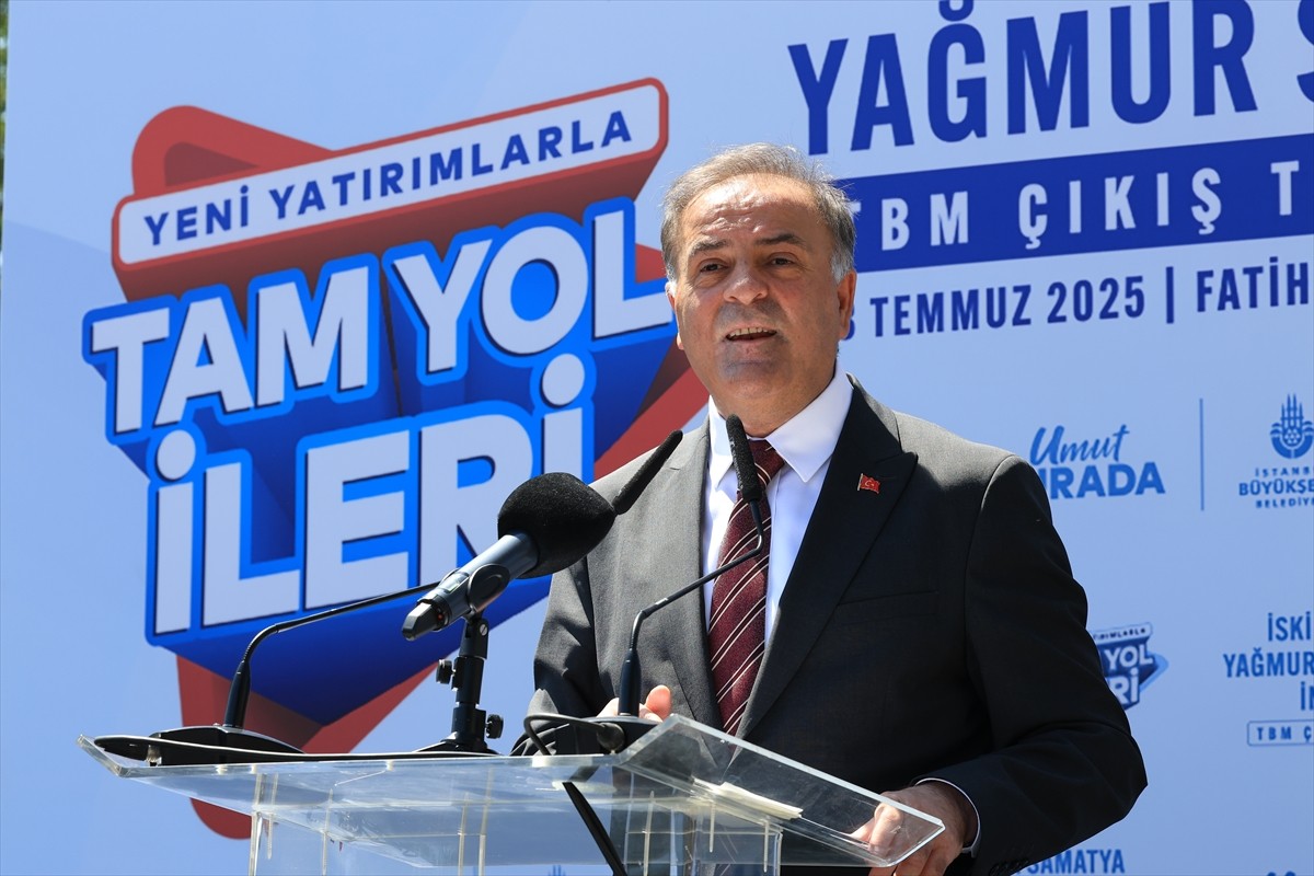 stanbul Büyükşehir Belediyesince (İBB), "İSKİ Samatya Yağmur Suyu Tüneli İnşaatı TBM Çıkış Töreni"...