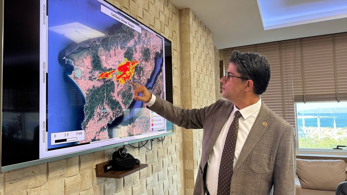 Çanakkale Onsekiz Mart Üniversitesince (ÇOMÜ), Avrupa Uzay Ajansından elde edilen uydu...