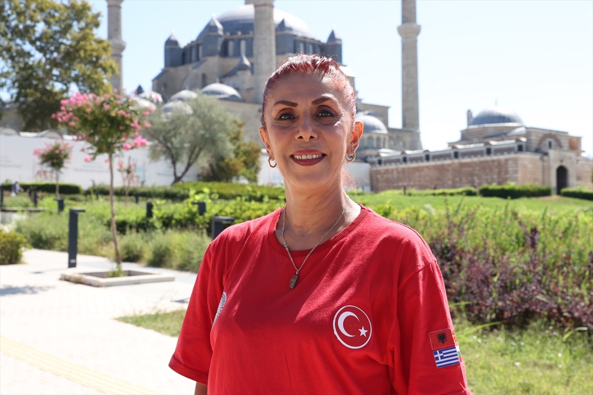 Edirne'de, 31 Ağustos'ta yapılacak "10. Uluslararası Edirne Maratonu" kapsamında orman...