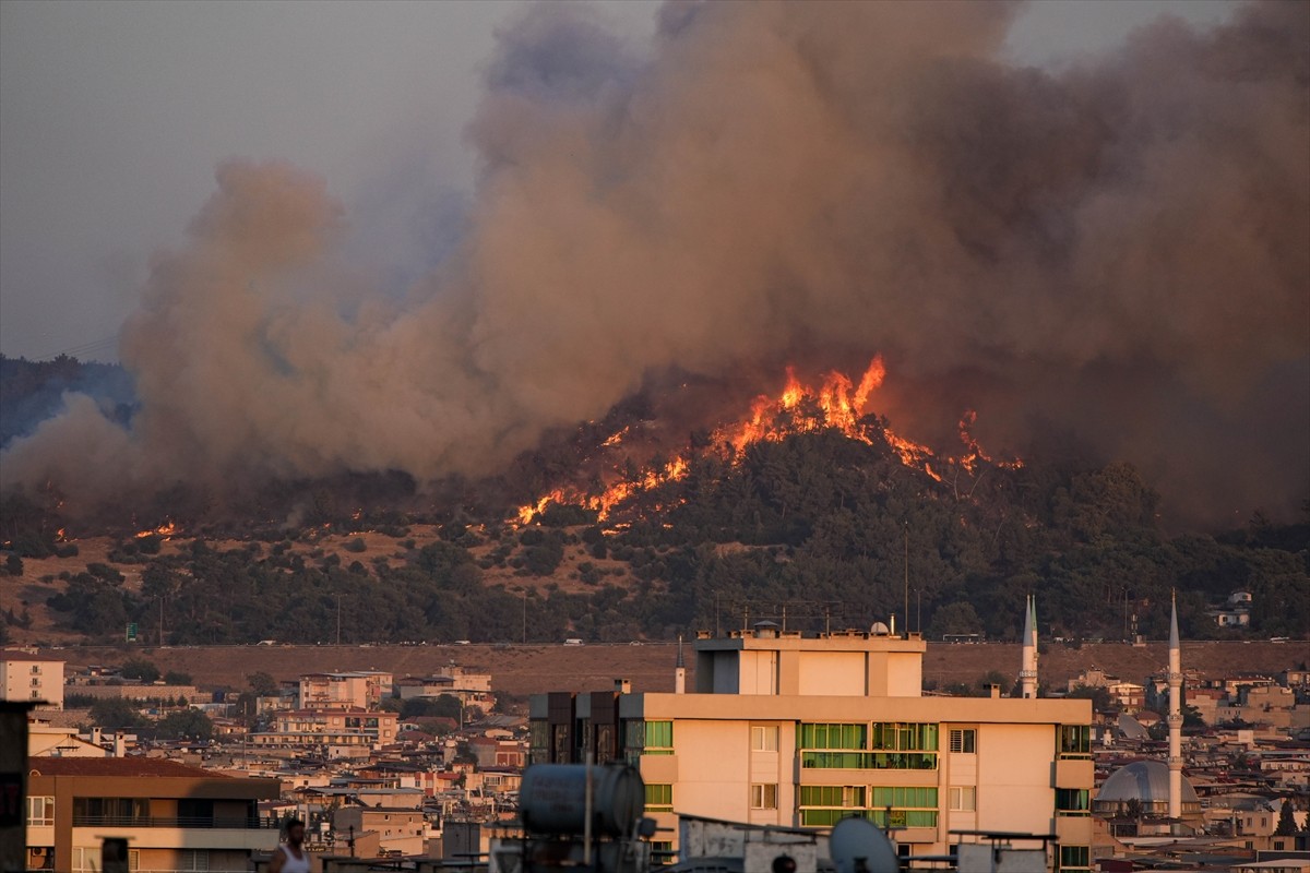 İzmir'in Buca ilçesinde bir minibüste çıkan ve ormanlık alana sıçrayan yangına havadan ve karadan...