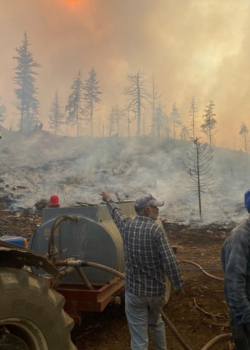 Karaman'ın Ermenek ve Sarıveliler ilçesinde çıkan orman yangınları karadan ve havadan müdahaleyle...