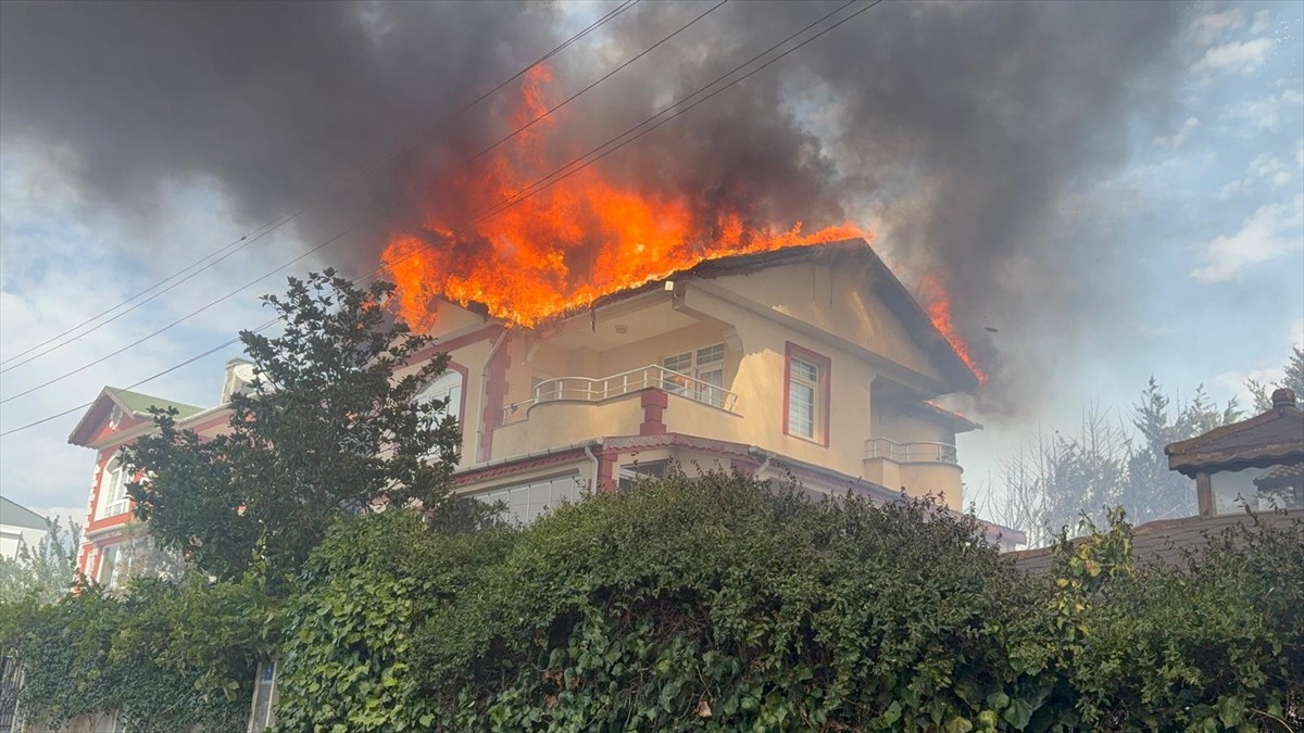 Tekirdağ'ın Çorlu ilçesinde otluk alanda çıkan yangın söndürüldü. Ekiplerin 3 saatlik çalışması...