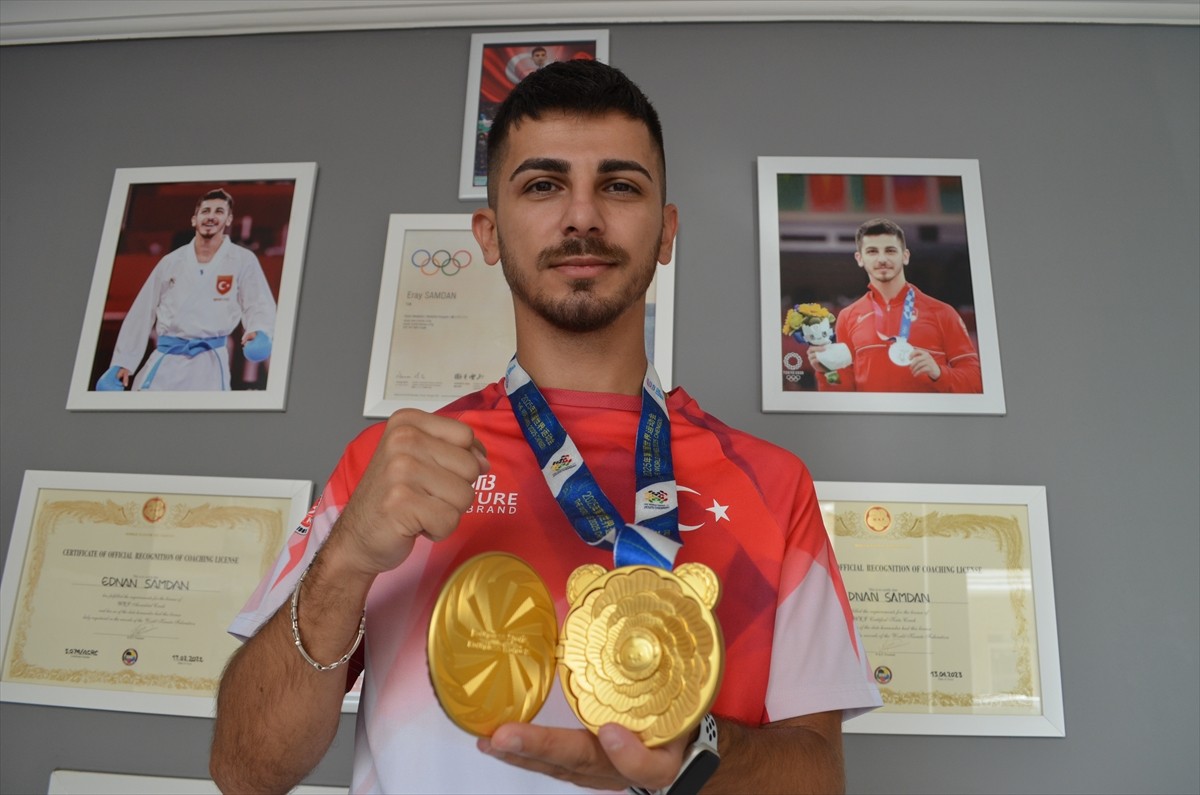 Çin'deki Dünya Oyunları'nda altın madalya kazanan milli karateci Eray Şamdan, Suudi Arabistan'da...