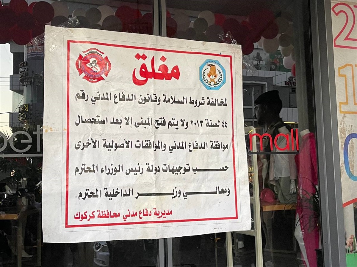 Irak'ın Kerkük kentinde yapılan denetimlerde 80'in üzerinde alışveriş merkezi ve katlı işyeri...