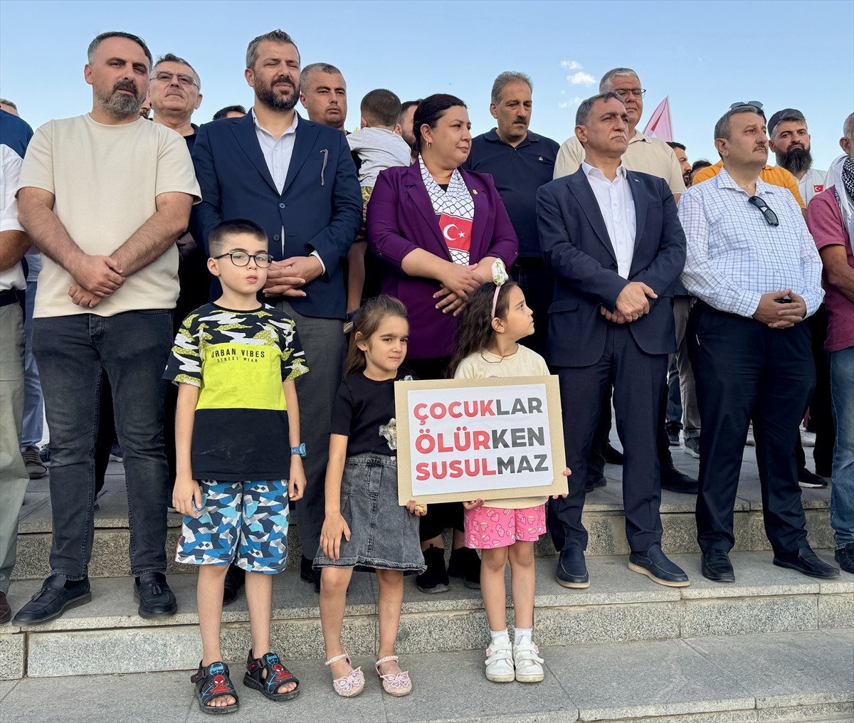 Kırşehir'de, Filistin'e ve Küresel Sumud Filosu'na destek için basın açıklaması yapıldı.