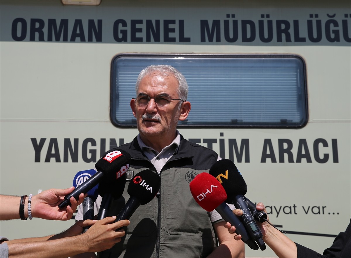 Orman Genel Müdürü Bekir Karacabey, Denizli'deki orman yangınının batı ve doğu kısımlarında...