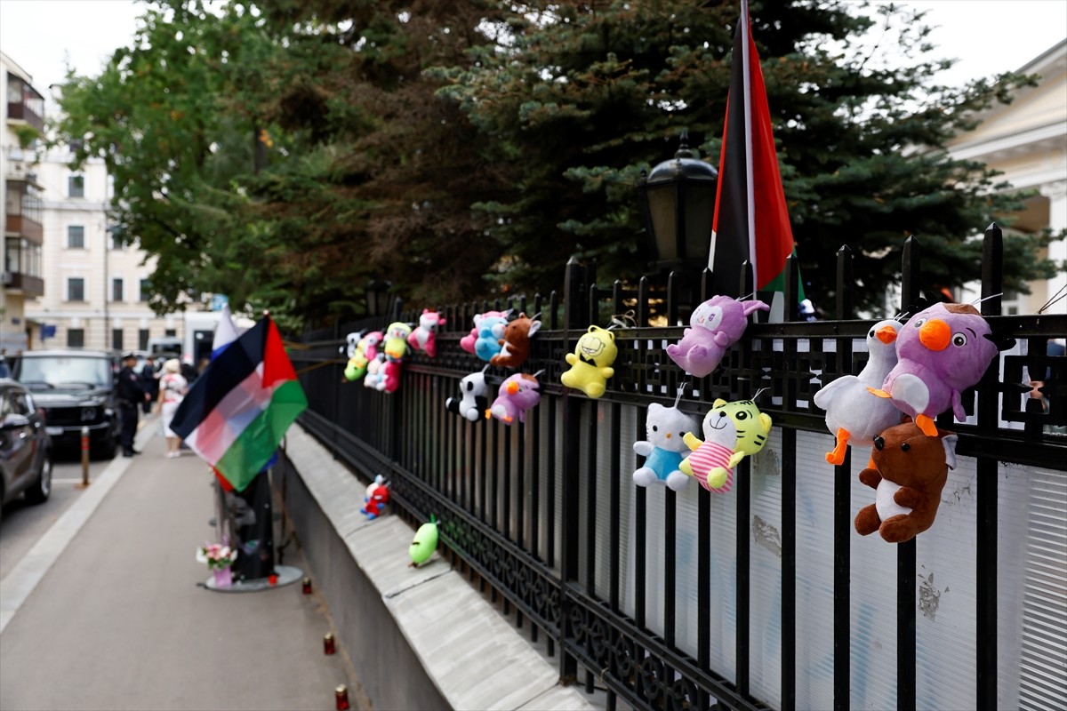 Rusya’nın başkenti Moskova'da, İsrail'in katliamlarına karşı Filistin halkına destek amacıyla...