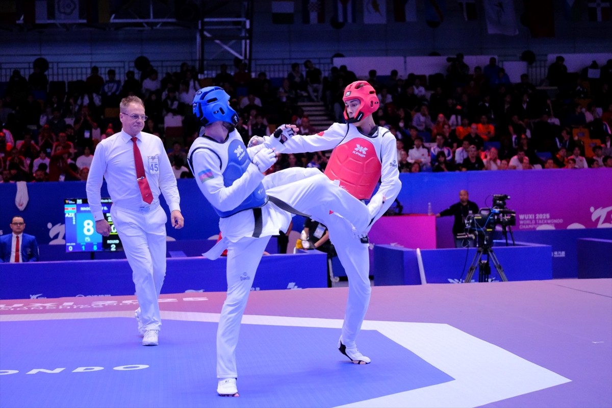 Dünya Tekvando Şampiyonası'nın altıncı gününde 62 kiloda mücadele eden milli sporcu Şevval Çakal...