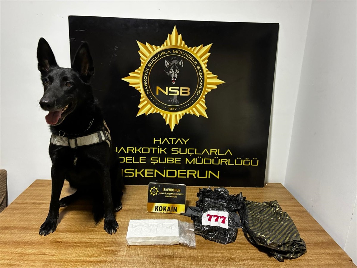 Hatay'ın İskenderun ilçesinde, 1 kilo 100 gram kokain ele geçirilen otomobildeki 2 şüpheli...