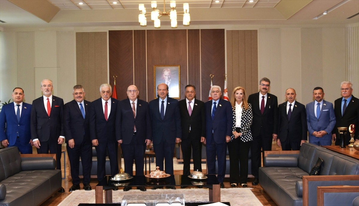  Kuzey Kıbrıs Türk Cumhuriyeti (KKTC) Cumhurbaşkanı Ersin Tatar, Türkiye, Azerbaycan ve KKTC'nin...