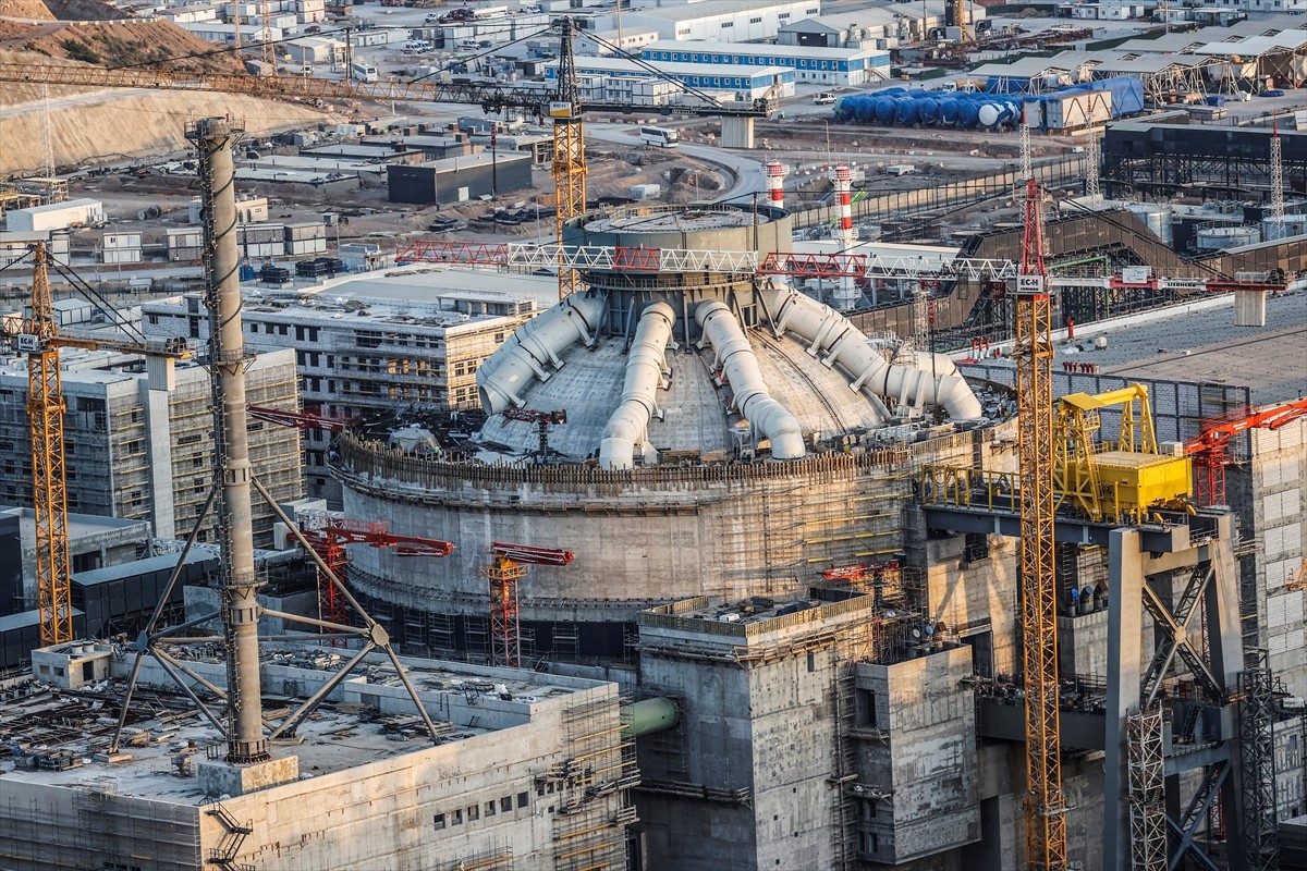 Mersin'in Gülnar ilçesinde yapımı süren Akkuyu Nükleer Güç Santrali (NGS) sahasında çalışmalar...