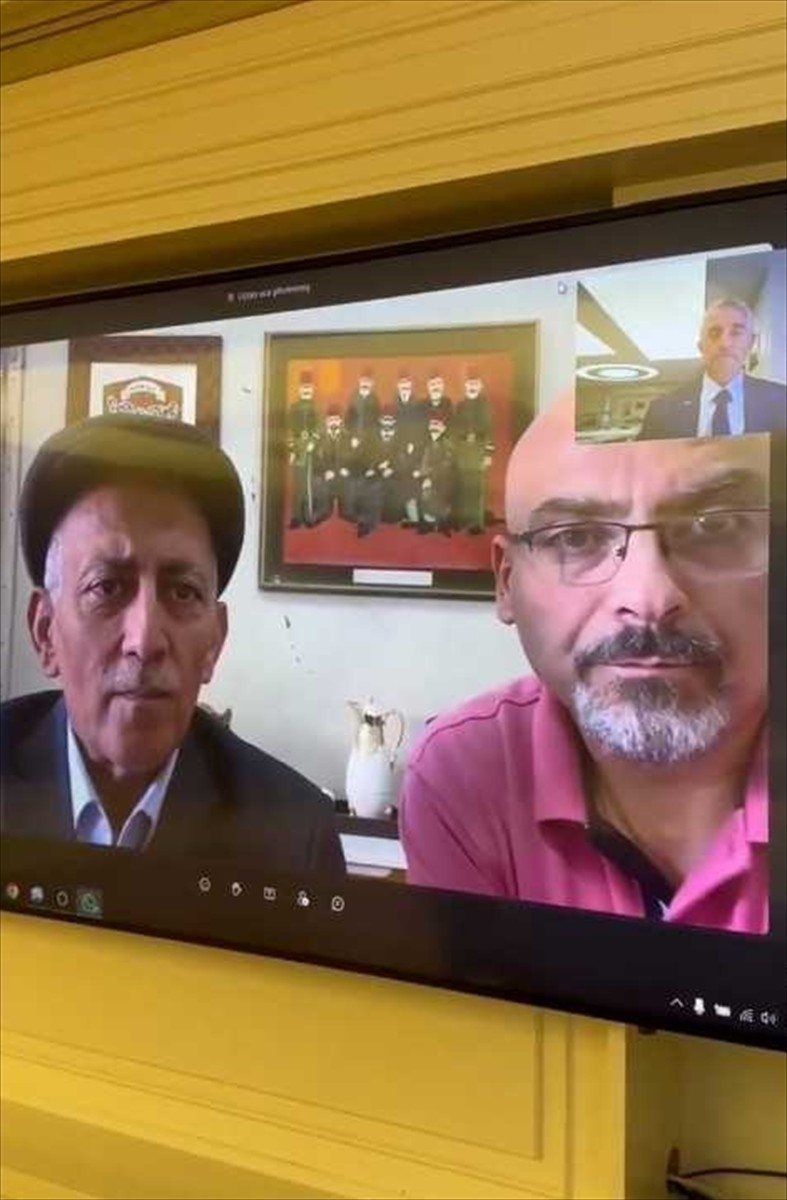 Şahinbey Belediye Başkanı Mehmet Tahmazoğlu, kardeş şehir Gazze'nin Belediye Başkanı Dr. Yahya Al...